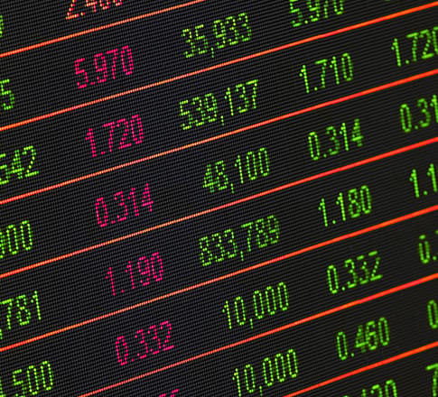 Digital display board of trading results