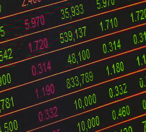 Digital display board of trading results